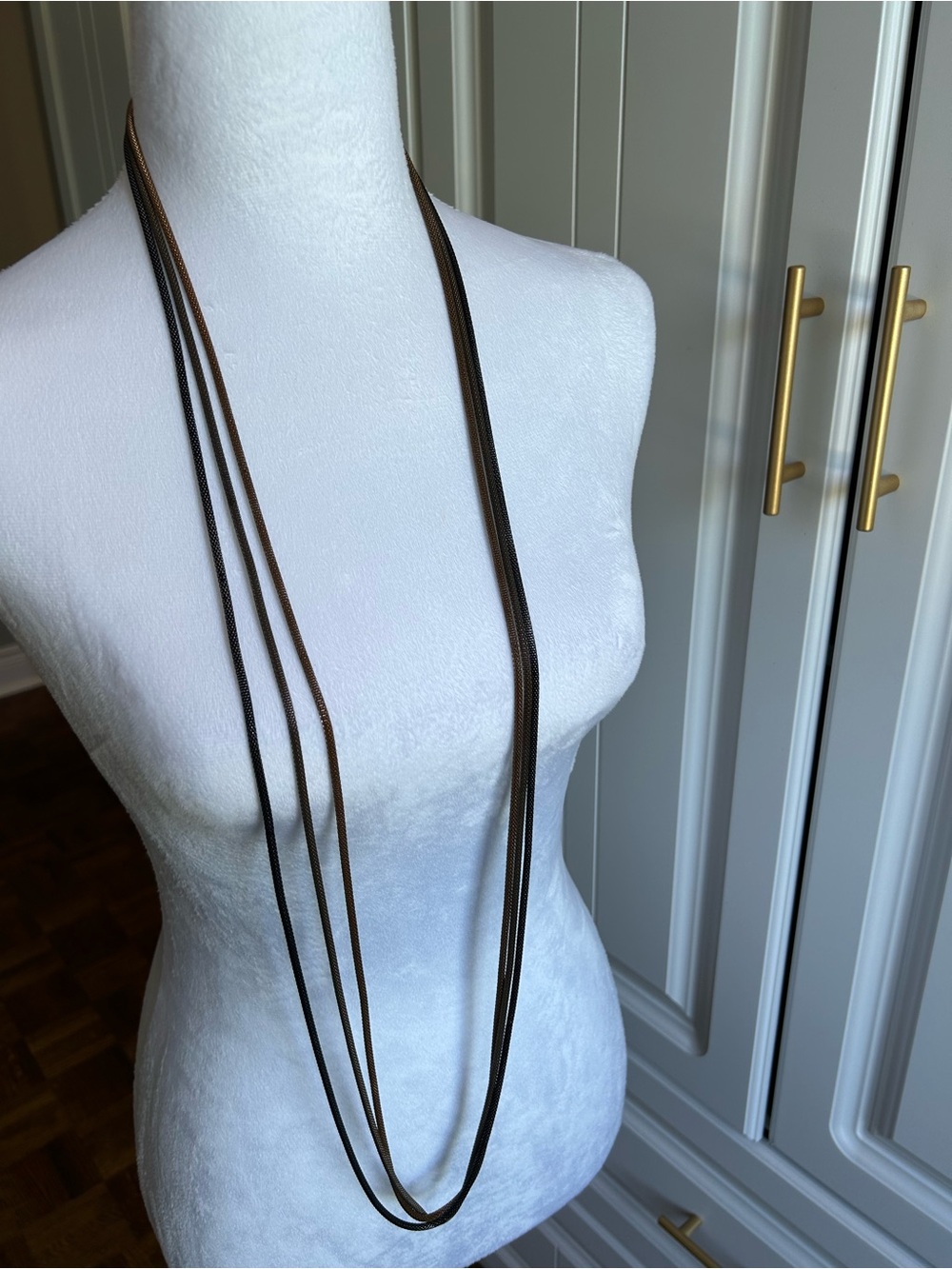 Brown Three Strand Necklace